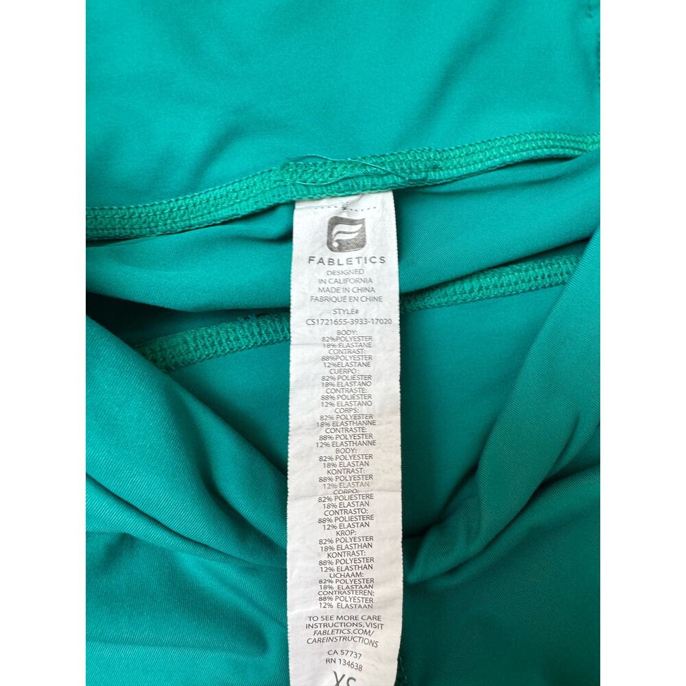 Fabletics Laurel Green Gia Powerlite Mid Rise Crop Leggings XS - Picture 11 of 11